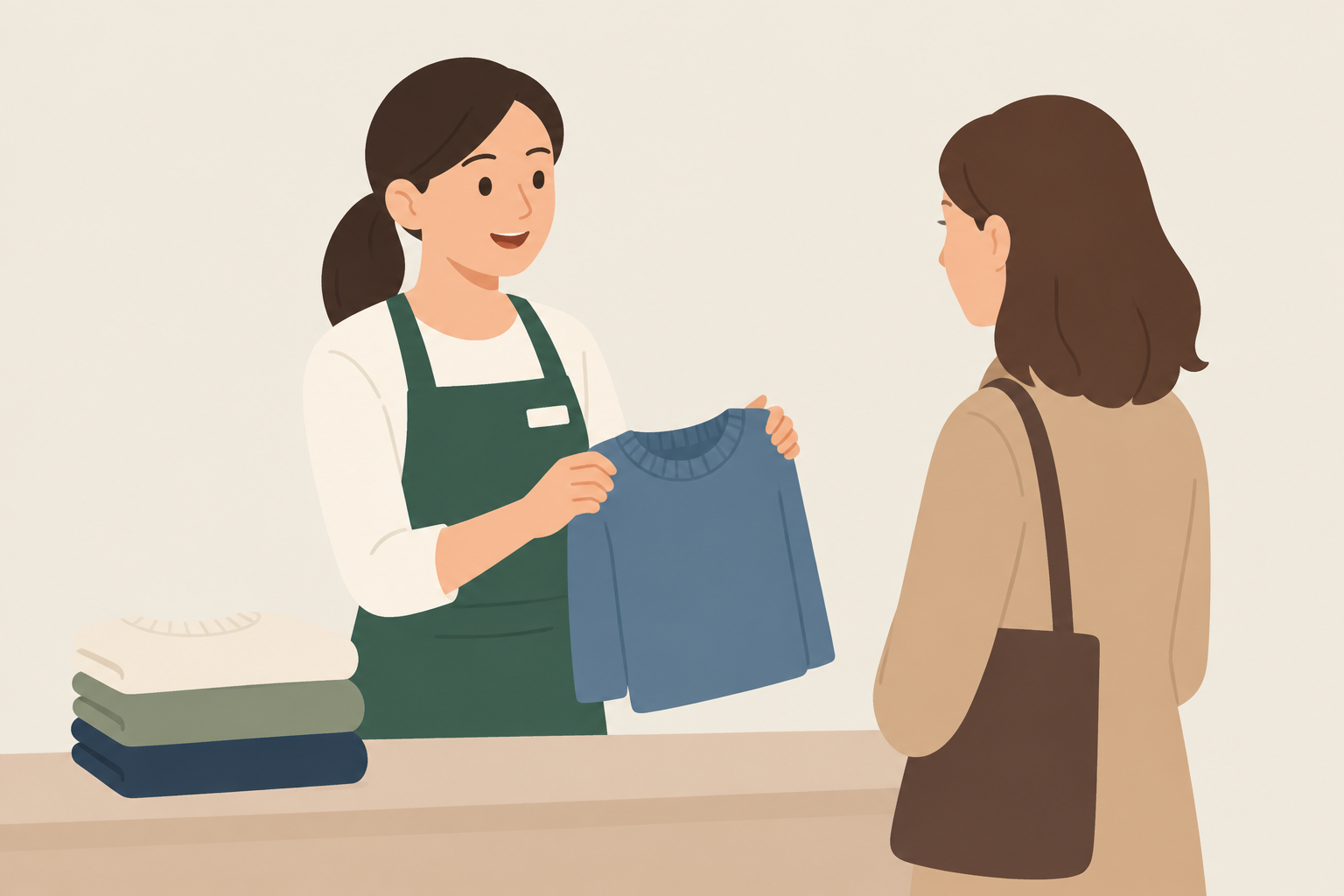 Illustration for shop assistant