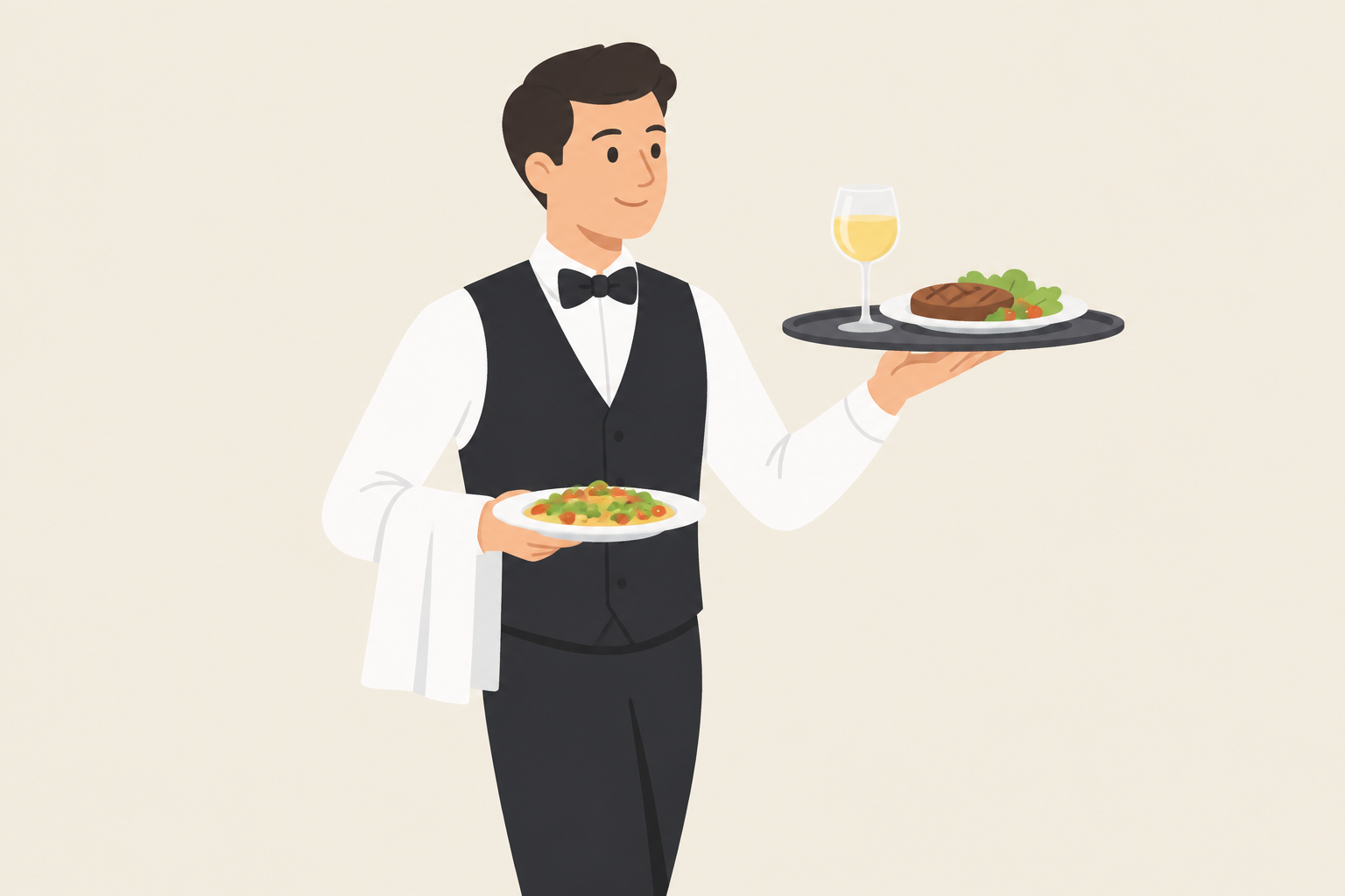 Illustration for waiter